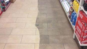Before after tile grout clean