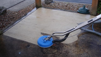 Concrete cleaning equipment outside exterior